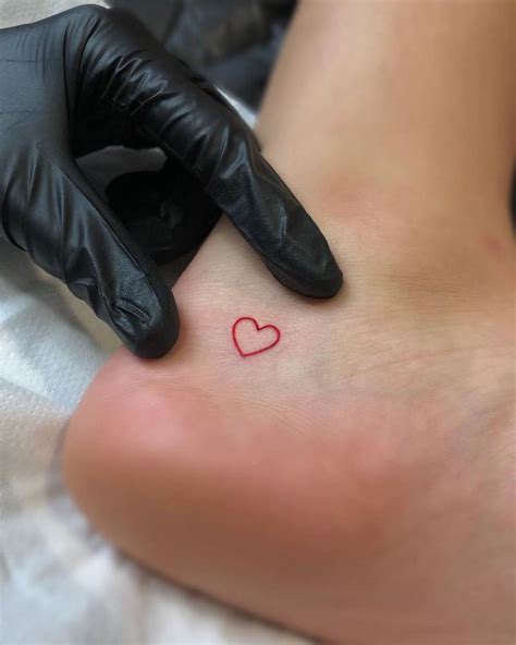 Heart Tattoos On Ankle