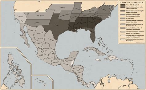 A Greater South: A Map of Southern Irredentism : imaginarymaps