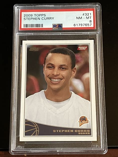 2009 10 Topps Stephen Curry 321 RC Rookie PSA 8 Warriors Near Mint