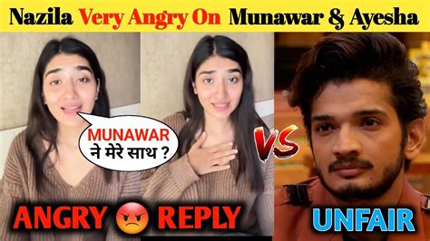 Nazila Angry On Munawar Faruqui And Ayesha Khan Nazila Instagram