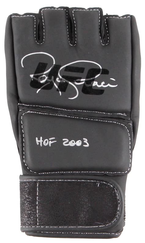 Royce Gracie Signed Ufc Glove Inscribed Hof 2003 Pa Coa Pristine