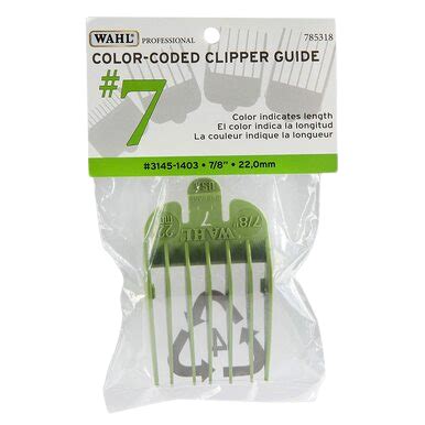 Wahl Color Coded Clipper Guide 7 JC Barber Beauty Supply