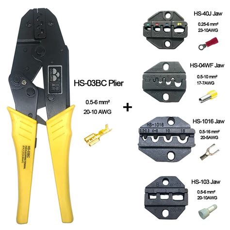 Crimper Crimping Tool Hs 03bc 4 Jaws Set Tang Crimping Plug Tabung