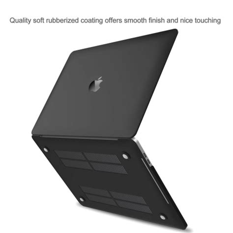 Black Matte Rubberized Hard Case Cover For Apple MacBook Air Pro 13 14