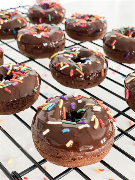 Double Chocolate Donuts With Sprinkles Pound Dropper