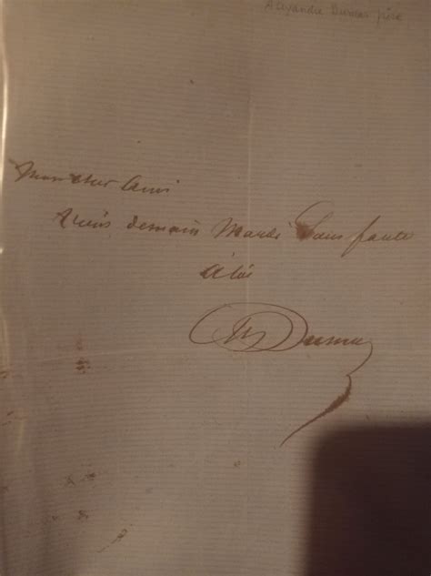 Alexandre Dumas père Lettre autographe signée 1850 Catawiki