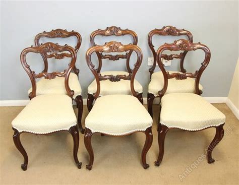 Set Six Victorian Balloon Back Dining Chairs Antiques Atlas