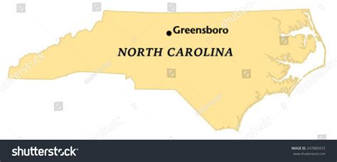 Greensboro North Carolina Locate Map Stock Vector Royalty Free