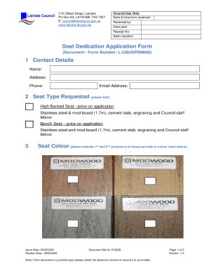 Fillable Online Seat Dedication Application Form Fax Email Print