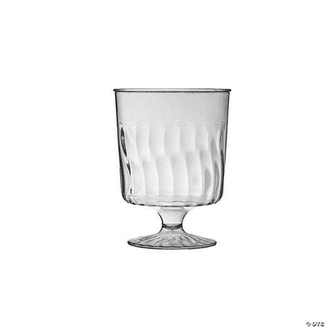 Kaya Collection 8 Oz Clear Plastic Pedestal Wine Glasses 240 Glasses Oriental Trading