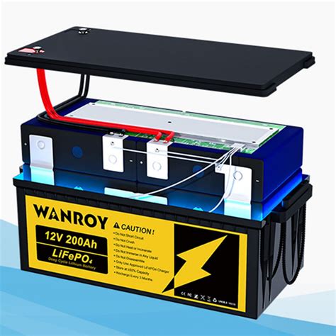 WANROY 12V 200Ah LiFePO4 Battery With 100A BMS 12 8V 2560Wh