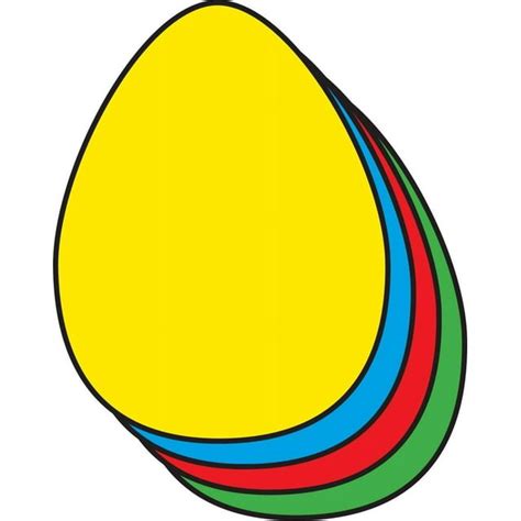 Egg Assorted Color Creative Cut Outs 31 Cut Outs In A Pack For Spring