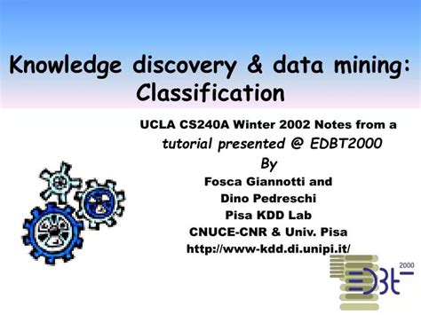 Ppt Knowledge Discovery And Data Mining Classification Powerpoint