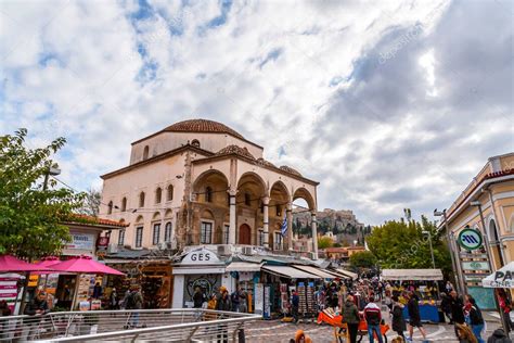 Atenas Grecia Nov Monastiraki Es Un Barrio De Mercado De