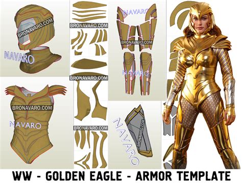 WONDER WOMAN Golden Eagle Armor Template - Wonder Woman 1984 Pepakura ...