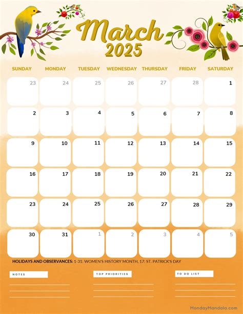 March 2025 Calendar With Pictures Pdf - Carlyn Felecia