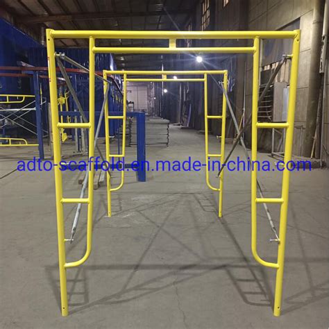 Q345 Galvanized Painted H Frame Ladder Walk Through Scaffolding Andamio