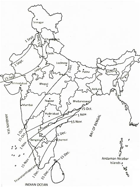 India Retreating Monsoon places | Sakshi Education