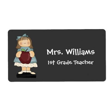 Cute Teacher's Name Tags Shipping Label | Zazzle