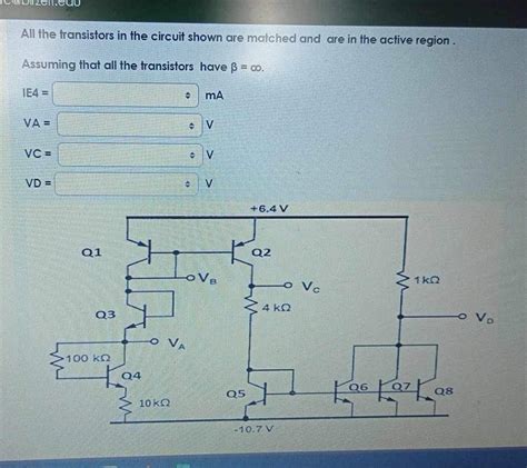 All The Transistors In The Circuit Shown Are Matched