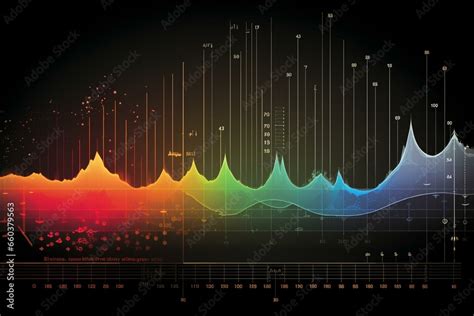 Illustration of electromagnetic spectrum with chart depicting frequency ...