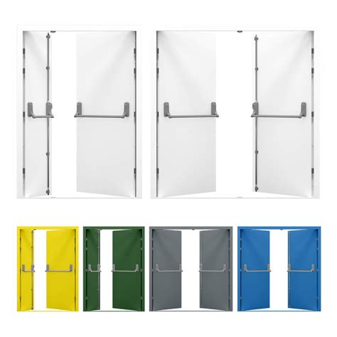 Double Fire Exit Door With Panic Bar Lathams Steel Doors