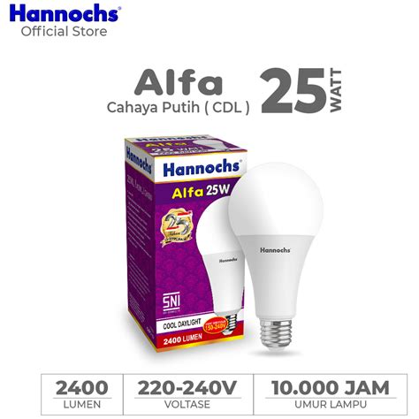 Jual Hannochs Alfa Bohlam Lampu LED 3 5 7 9 12 15 20 25 Watt Cool