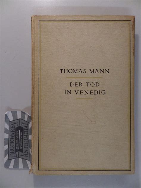 Tod In Venedig Von Thomas Mann Zvab