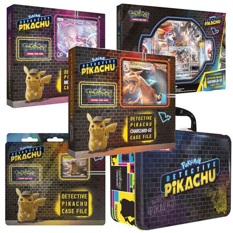 Detective Pikachu Pokemon Cards Bundle Includes Detective Pikachu Case