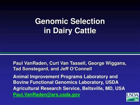 Ppt Genomic Selection In Dairy Cattle Powerpoint Presentation Free