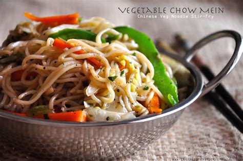 Vegetable Chow Mein Chinese Veg Noodle Stir Fry