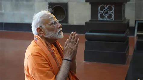 Prime Minister Narendra Modi Meditates At Vivekananda Rock Memorial