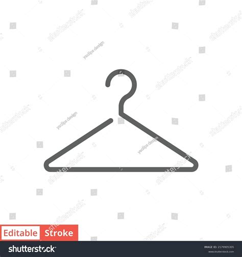 Outline Of Dresses Hanging On Hangers From Black Lines Isolated On