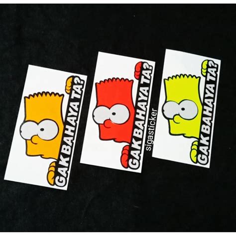 Jual Stiker Sticker Gak Bahaya Ta Stiker SIMPSON Cutting Shopee Indonesia