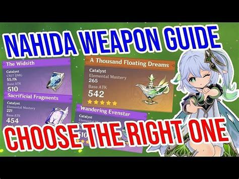 Best Weapons For Nahida In Genshin Impact F2p And 5 Star Options