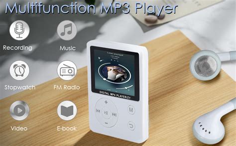 ASHATA MP3 Player MP4 Player Portable MP3 Music HiFi Player Support