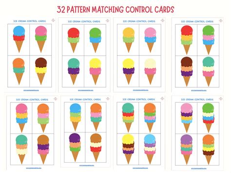 Ice Cream Matching Game Printable