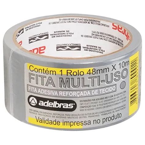 Fita Multiuso Silver Tape Prata Mm X Mt Adelbras Em Rs