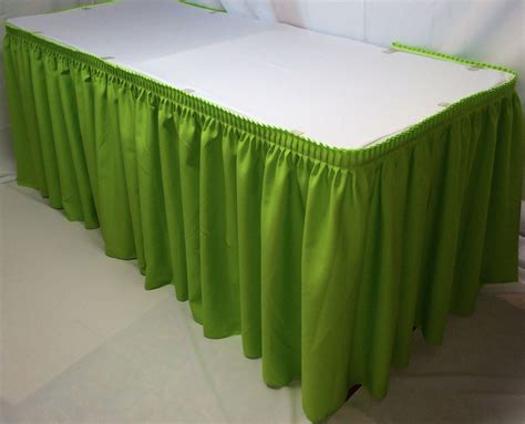 14' POLYESTER PLEATED TABLE SKIRT skirting Trade show Wedding Apple ...