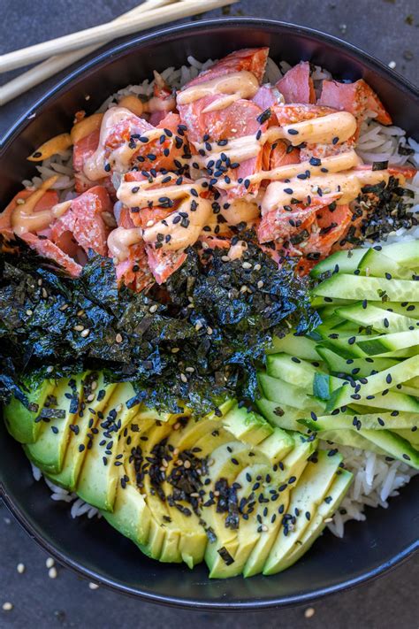 Salmon Sushi Bowl (10 Minute) - Momsdish