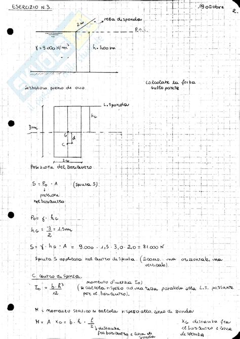 Statica Cinematica E Dinamica Dei Fluidi Appunti Di Idraulica