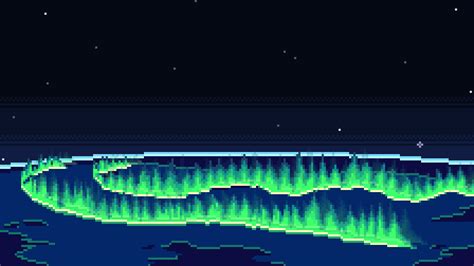 Northern lights : r/AnimatedPixelArt