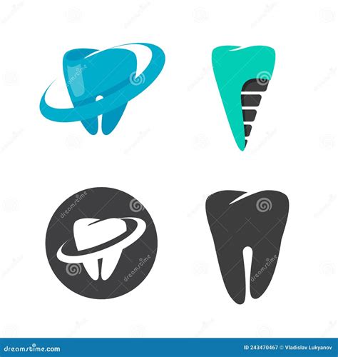 Dental X Ray Silhouette And Line Icons Set Stomatology Care Oral