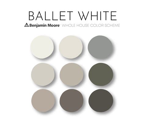 Ballet White Benjamin Moore Paint Palette Best Selling Etsy