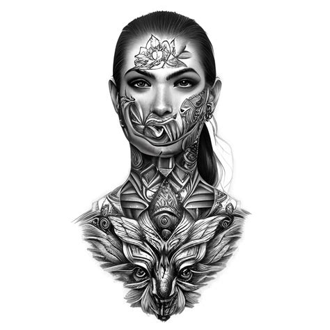 Fine Line Tattoo Motive Creative Fabrica