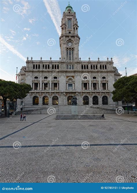 City Hall On Avenida Dos Aliados In Porto Portugal Editorial Photo