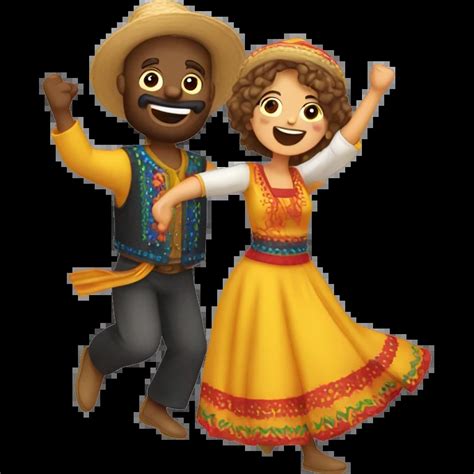 Emoji De Festa Junina - casal dançando quadrilha festa junina emoji | AI Emoji Generator