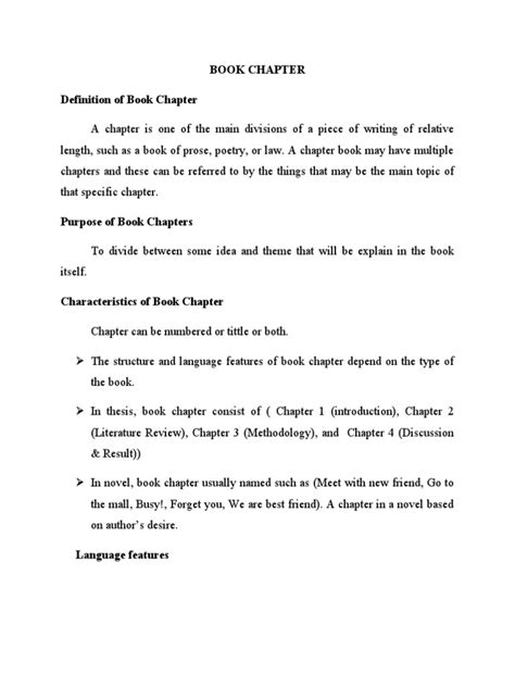 Book Chapter Definition Of Book Chapter Pdf