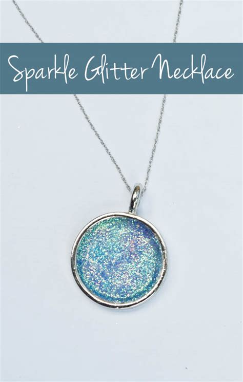 Make Your Own Glitter Necklace Clumsy Crafter