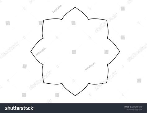 Black Flower Outline Design Stock Vector (Royalty Free) 2092584346 ...